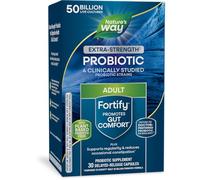 Nature's Way Primadophilus Fortify Daily Probiotic, Extra Strength, 50 Billion Active Cultures, Acidophilus, Guaranteed Potency, Delayed Release, 30 Vegetarian Capsules, Gluten-Free