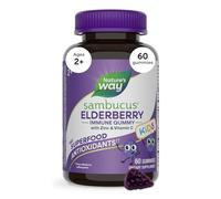 Nature's Way Sambucus Elderberry 60 Gummies for Kids | Immune System Support | Supplement with Vitamin C and Zinc | Gluten Free & Vegetarian