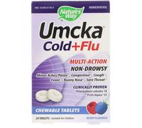 Nature's Way, Umcka, Cold + Flu, Berry , 20 Chewable Tablets