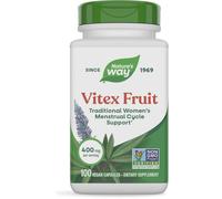 Nature's Way Vitex Fruit 400 mg - 100 Vegetarian Capsules for Women's Monthly Cycle Balance