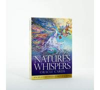 Nature's Whispers Oracle Cards: 50 full colour cards and 72-page guidebook set, packaged in a hard-cover box.