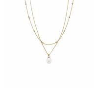 Nature's Wonder 9ct Solid Gold Beachcomber Layered Necklace with Pearl Clogau Metallics One Size