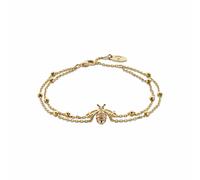 Nature's Wonder 9ct Solid Gold Honey Bee Double-Chain Bracelet Clogau Metallics One Size