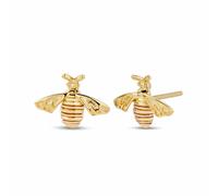 Nature's Wonder 9ct Solid Gold Honey Bee Stud Earrings Clogau Metallics One Size