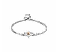 Nature's Wonder Sterling Silver Daffodil Double-Chain Bracelet Clogau Metallics One Size