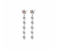 Nature's Wonder Sterling Silver Daffodil Drop-Hoop Earrings Clogau Metallics One Size