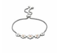 Nature's Wonder Sterling Silver Forget-Me-Not Adjustable Bracelet Clogau Metallics One Size