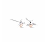 Nature's Wonder Sterling Silver Honey Bee Stud Earrings Clogau Metallics One Size
