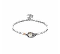 Nature's Wonder Sterling Silver Oyster Shell Banglet with Pearl Clogau Metallics One Size