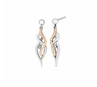 Nature's Wonder Sterling Silver Waterfall Drop Earrings with Topaz Clogau Metallics One Size
