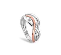 Nature's Wonder Sterling Silver Waterfall Ring with Topaz Clogau Metallics L