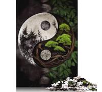 Natures Yin And Yang 1000 Pieces Puzzles Wooden Puzzle for Teenager Funny Jigsaw Puzzles 1000pcs (75x50cm)