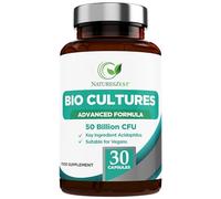 Natures Zest - 50 Billion CFU Probiotics with Prebiotics - Bio Cultures - Multi Strain Probiotic Formula for Men & Women - 30 Vegan Capsules - Live Cultures Probiotic Supplement with Acidophilus