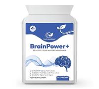 NATURES ZEST - BrainPower+ Brain Supplement for Focus, Memory & Clarity - Natural Nootropic with Ginkgo biloba, L Theanine, Vitamin B12, Zinc - Cognitive Support for Men & Women, 60 Vegan Capsules