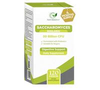 Natures Zest High Strength Saccharomyces Boulardii 20 Billion CFU with Prebiotics 120 Capsules Friendly Bacteria Probiotic Yeast Supplement, Vegan & Gluten Free, up to 4 Month’s Supply