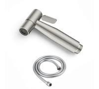 NatureSculpt Stainless Steel Portable Camping Shower Head, Adjustable Water Supply, 1.2m Hose, Compact & Ideal for Outdoor, Vanlife & Motorhome (Chrome)