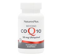 NaturesPlus Beyond CoQ10 50 mg Ubiquinol - Active, Naturally Fermented Coenzyme Q10 Supplement with UbiquiMax, Enhanced Absorption, Prolonged Action - Gluten Free, 30 Softgels
