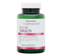 NaturesPlus Bio Advanced Her Multi - Women's One a Day Multivitamin with Superfoods, Maca, Shatavari, Ashwagandha and Enzymes Blend - Vegan, Gluten Free - 30 Tablets