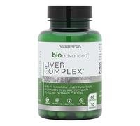 NaturesPlus Bio Advanced Liver Complex - Liver Supplement with Turmeric, Artichoke, Milk Thistle, Dandelion, Choline, Methyl B12, Folate, VIT C - Gluten, Dairy, Soy Free - Vegan, 60 Capsules