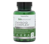 NaturesPlus Bio Advanced Thyroid Complex - Vegan Thyroid Supplement, Iodine, Selenium, L Tyrosine, Hops, Vitamin C, A, Zinc - Vegan, Gluten Free - 90 Capsules