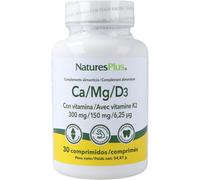 NaturesPlus Ca/Mg/D3+K2 30 Tablets