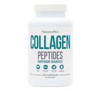 NaturesPlus Collagen Peptides Capsules - Sustainable, Hydrolysed Collagen Supplement, 6 Major Types of Collagen - Non-GMO, Gluten Free, Halal - 240 Capsules, 60 Servings