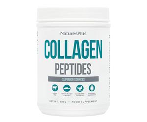 NaturesPlus Collagen Peptides Powder Unflavoured - Sustainable Hydrolysed Collagen Supplement, 6 Major Types of Collagen - Gluten Free, Halal, Non GMO - 588 g