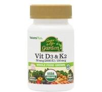 Nature's Plus Source Of Life Garden Vitamin D3 & K2 Capsules 60 Capsules