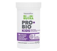 NaturesPlus GI NUTRA Pro Bio Kids - 16 Live Strains, 7 Billion Probiotics for Children with Prebiotics Fibre Complex - L Acidophilus, B. Longum - Vegan, Gluten Free - 30 Chewable Tablets