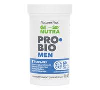 NaturesPlus GI Nutra Pro Bio Men Supplement - 60 Billion Live Cultures, 21 Bacteria Strains, with Prebiotic Fibre - Vegan, Gluten-Free - 30 Capsules
