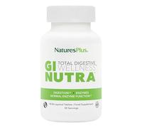 NaturesPlus GI Nutra Total Digestive Wellness - Enzyme Supplement with Live Bacteria, Prebiotics, Glutamine & Calcium for Gut & Digestion - Vegetarian, Gluten-Free - 90 Tablets