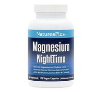 NaturesPlus Magnesium Night Time - Magnesium Glycinate and Taurate Supplement with L-Theanine, Ashwagandha, Lemon Balm, B6, Hops - Vegan, Gluten Free - Capsules