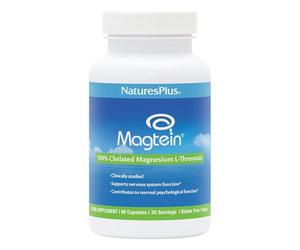 NaturesPlus Magtein Magnesium L-Threonate- High Strength, Calm, Mood, Memory, Focus, Cognitive - Vegan, Non-GMO, Gluten-Free - 90 Capsules