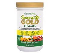 NaturesPlus Source of Life Gold Drink Mix Powder - Whole Food Multivitamin and Mineral for Energy and Immune Support - Vegetarian, Dairy and Gluten Free - 60 Servings, 540g
