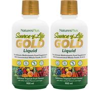 NaturesPlus Source of Life Gold Liquid - High Potency Whole Food Multivitamin and Mineral - Energy Boost, Immune Support - Vegetarian, Gluten Free - 887ml (Pack of 2)