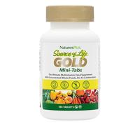 NaturesPlus Source of Life Gold Mini Tablets - Whole Food Multivitamin with Superfoods for Men and Women - Energy & Immune Support - Iron Free, Vegetarian, Gluten Free - 180 Tablets