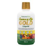 NaturesPlus Source of Life Gold Multivitamin Liquid 900ml - High Potency Whole Food Multivitamin with Superfoods - Energy, Immune & Antioxidant Support - Vegetarian, Gluten Free, Iron Free
