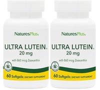 NaturesPlus Ultra Lutein - High Potency Lutein Supplement with Zeaxanthin - Higher Absorption, Science Backed FloraGlo from Marigold, One A Day - Gluten Free - 60 Softgel Capsules (Pack of 2)