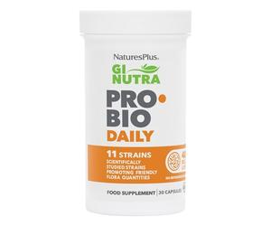 NaturesPlus Ultra Pro Bio Daily - 40 Billion CFU, 11 Strains, Live Bacteria Cultures, High Potency, with Acai Prebiotic Fibre - Vegan, Gluten-Free - 30 Capsules, One A Day
