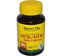 NaturesPlus Vitamin D3 and Vitamin K2 - 90 Capsules