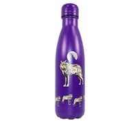 NatureVac - Wolf 500ml Insulated Water Bottle from Deluxebase. Purple Stainless Steel Thermal Flask for Gym, Office, Travel - Double Wall Vacuum, Leak Proof & BPA-Free - Cold for 24h/Hot 12h