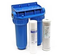 Naturewater NW-BR10B2 double filter 3/4 inch (26.16mm) PP cartridge, active carbon block, wrench