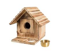 NATUREYLWL Bird House for Outside - Wooden Bluebird House - Natural Outdoor Birdhouse for Garden Birds - Durable Nesting Box for Wild Bird Watching & Garden Decoration