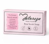 Natureza Organic Rice Scrub Soap Natural Exfoliating Face & Body Cleanser Bar