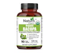 Naturfi Organic Bacopa Monnieri Nootropic - 700 mg Per Serving- 3rd Party Lab Tested | Purest Form | Herbal Supplement, Non-GMO, Plant-Based Capsules (90 Capsules (Pack of 1))