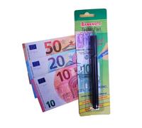 Natur'hall Counterfeit Euro Note Detector Pen - Pens for checking and checking counterfeit banknotes - Instant Fake Banknote Detection - Currency Check Marker