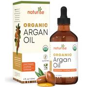 Naturise Organic Argan Oil, Organic Argan Oil Cold Pressed Morocco Vegan GMO Free Gluten Free Argan Oil for Hair Growth and Moisture