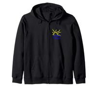 Naturist Symbol Nudist Logo Zip Hoodie