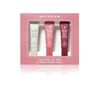 Naturium The Viral Lip Trio - Phyto-Glow Lip Balm With Shea Butter & Squalane, Sheer Tinted Color, Clear, Petal, Jam, 3 x 0.34 fl oz