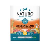 Naturo Adult Wet Dog Food Chicken Lamb & Rice With Veg Tray 400g x 7